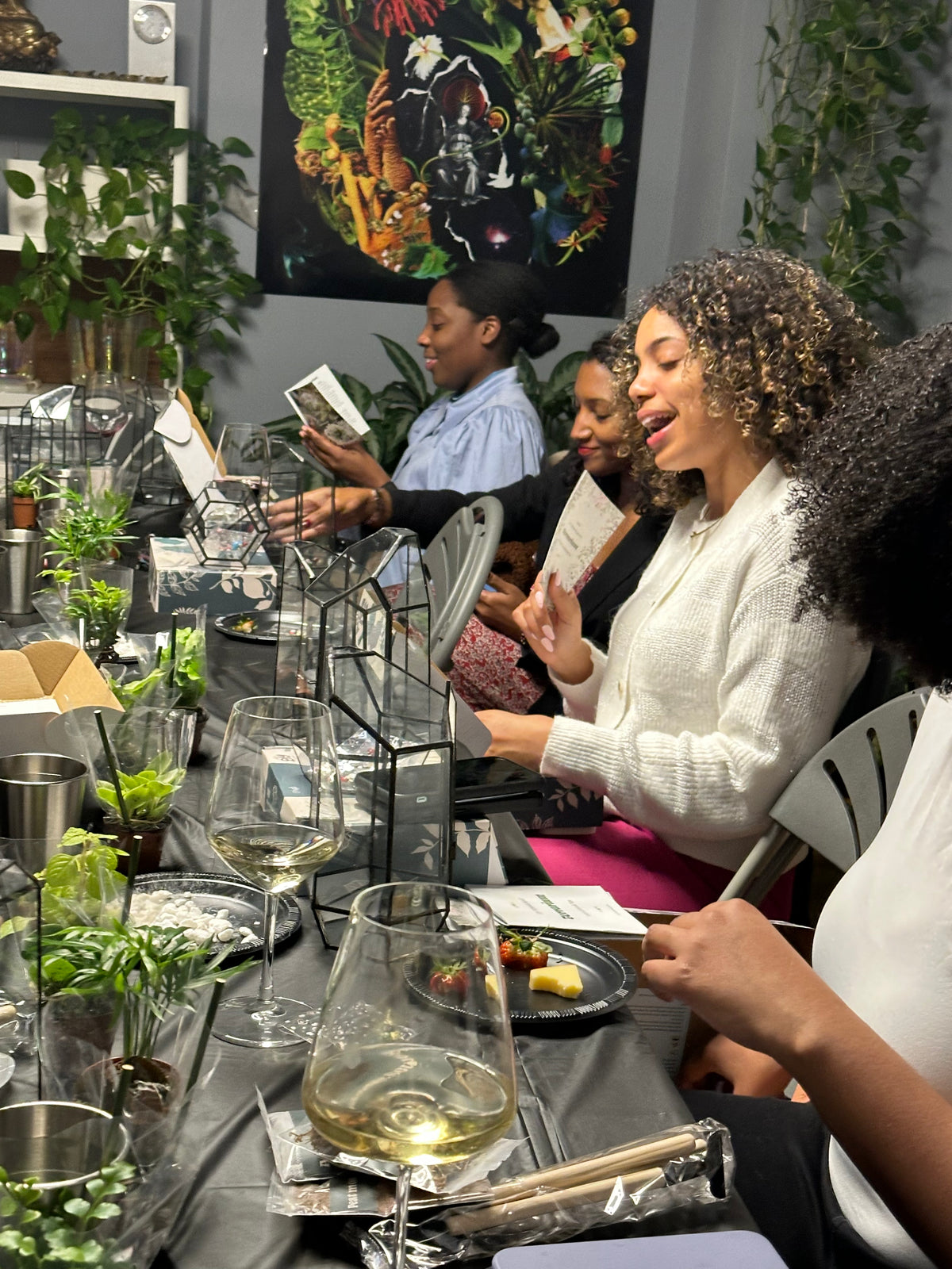 Sip & Plant Experience in NYC, terrarium making with drinks - KraftStories
