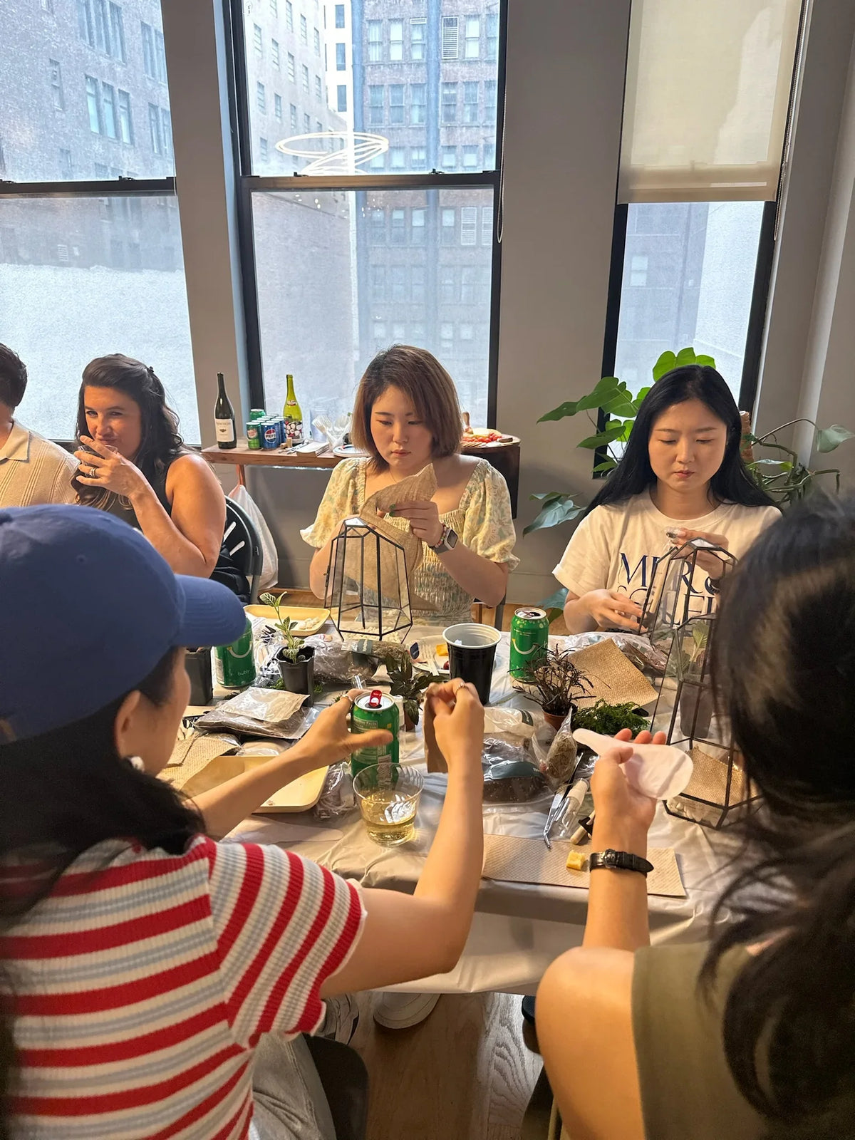 Sip & Plant Experience in NYC, terrarium making with drinks - KraftStories