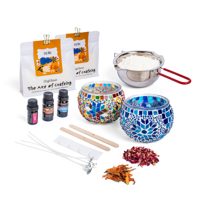 Arts and Craft Workshops, Virtual Team building event for global teams Soy Candle Making Workshop - KraftStories