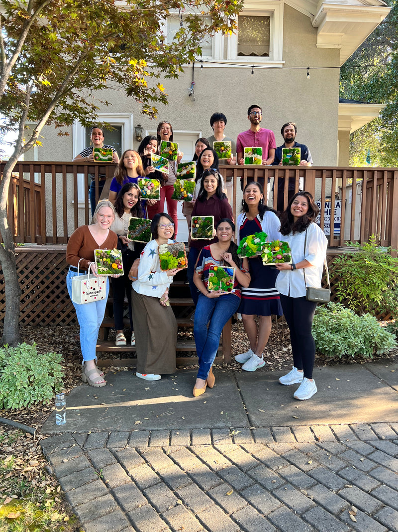 Arts & Craft Class New York, birthday activity, date idea nyc, team building NYC, Create Moss Wall Art - KraftStories