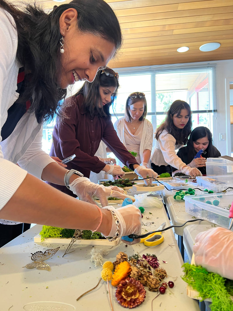 Arts & Craft Class New York, birthday activity, date idea nyc, team building NYC, Create Moss Wall Art - KraftStories