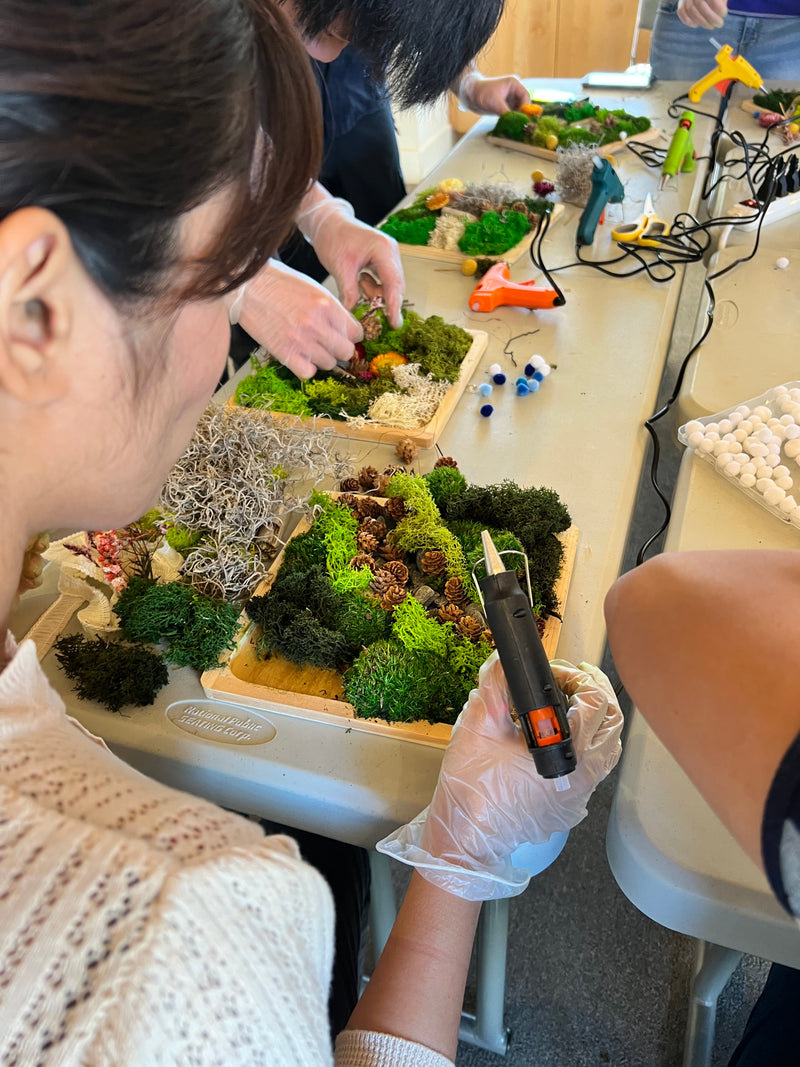 Arts & Craft Class New York, birthday activity, date idea nyc, team building NYC, Create Moss Wall Art - KraftStories