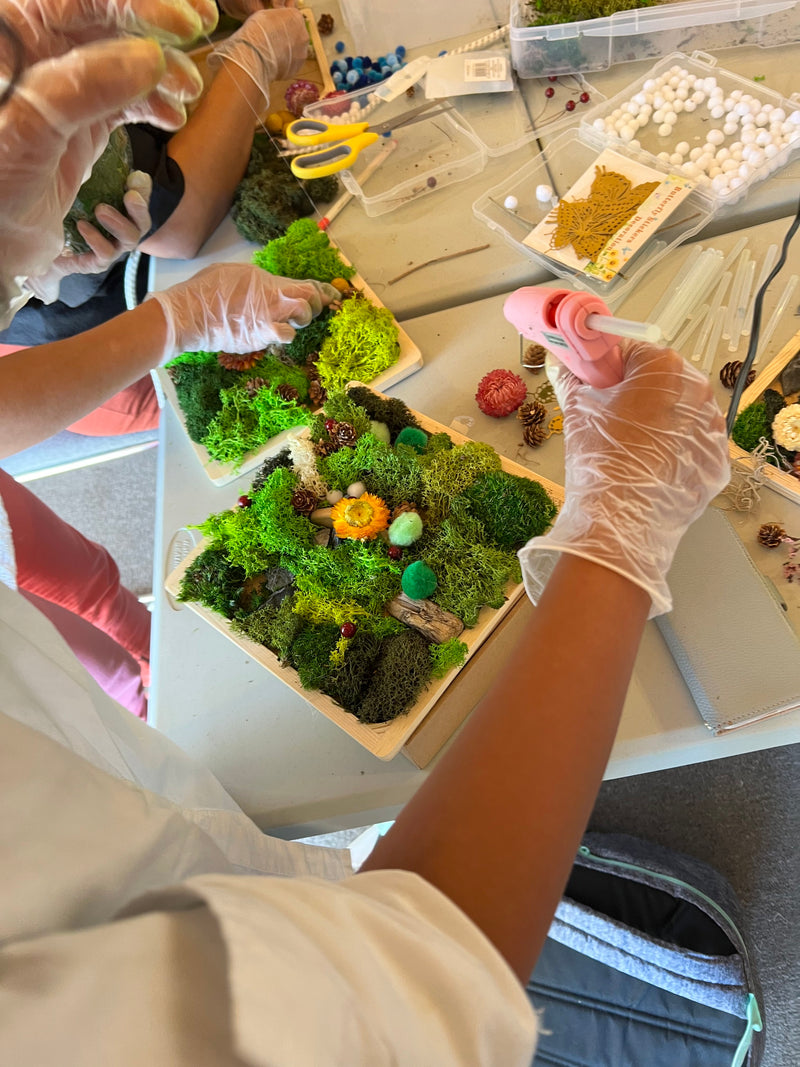 Arts & Craft Class New York, birthday activity, date idea nyc, team building NYC, Create Moss Wall Art - KraftStories