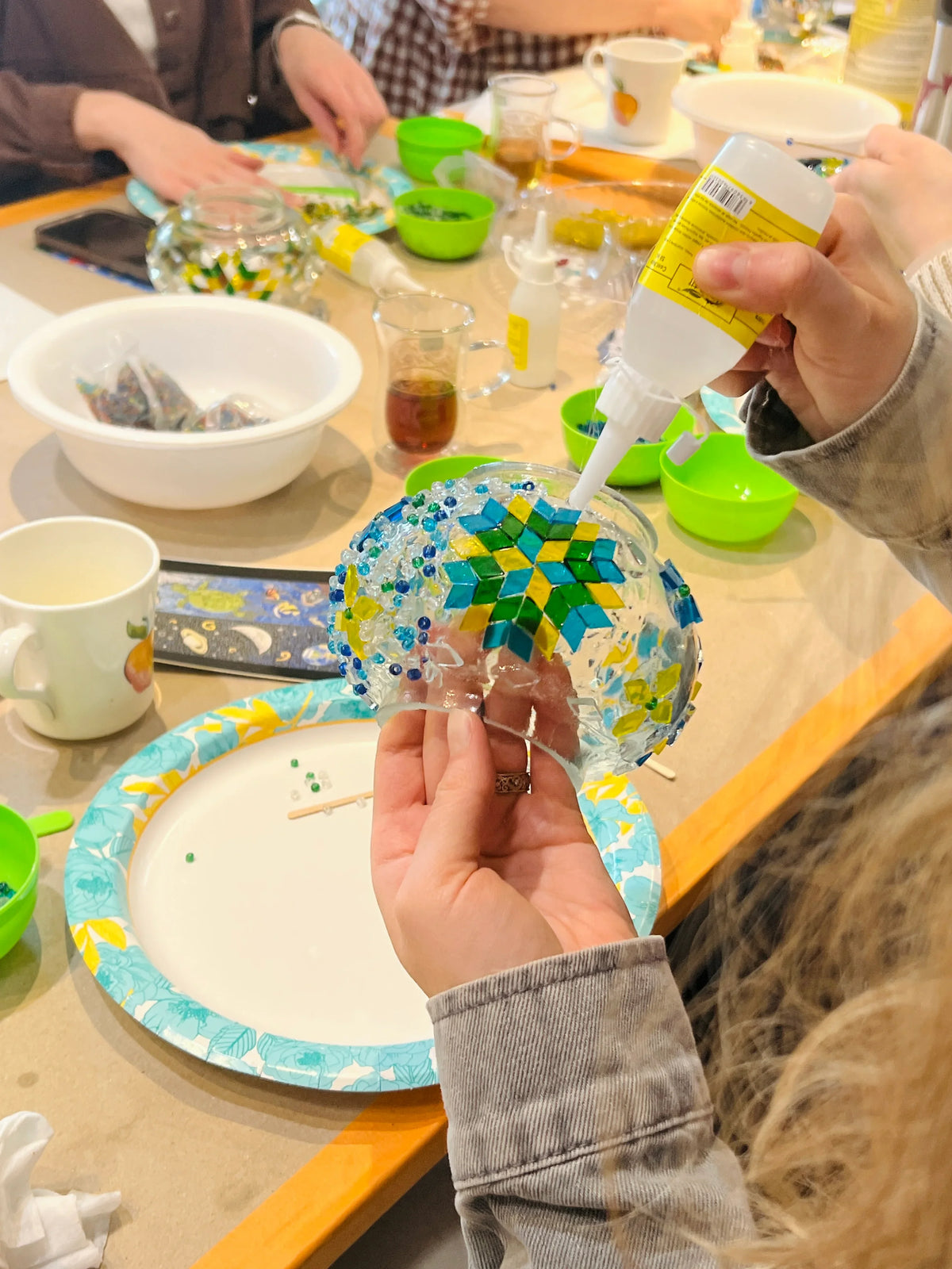Virtual team building event, Online Turkish Mosaic Lamp Workshop - KraftStories