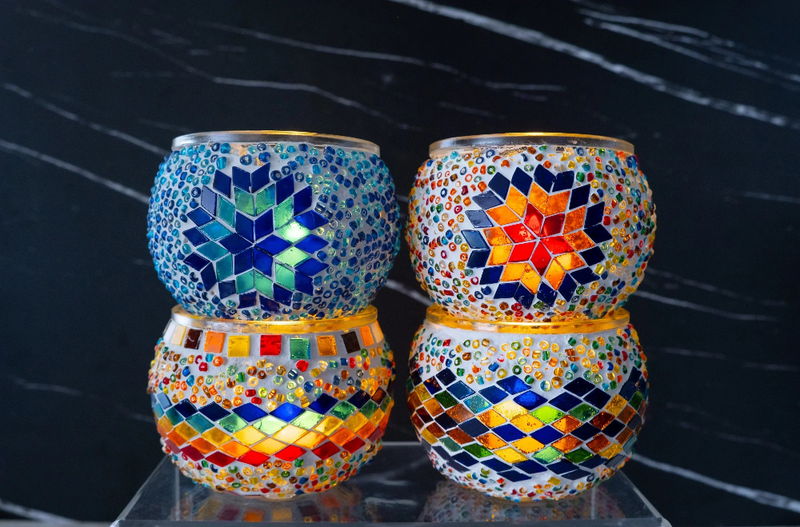 Turkish mosaic candle holder