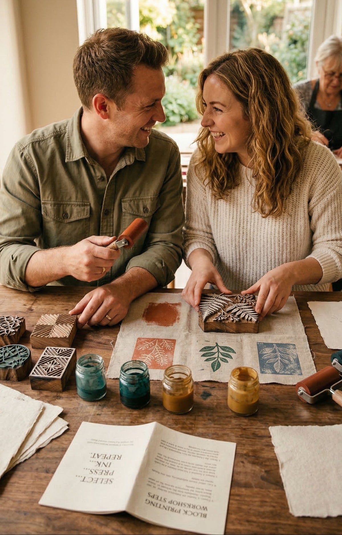 Second or third date — Light conversation, small decisions together.