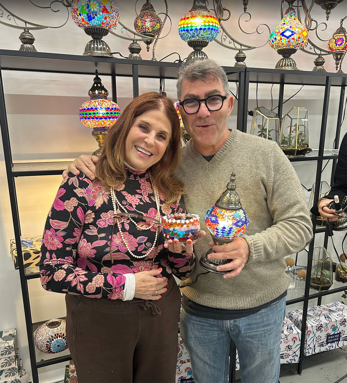 Turkish mosaic lamp workshop, date night and team building in New York