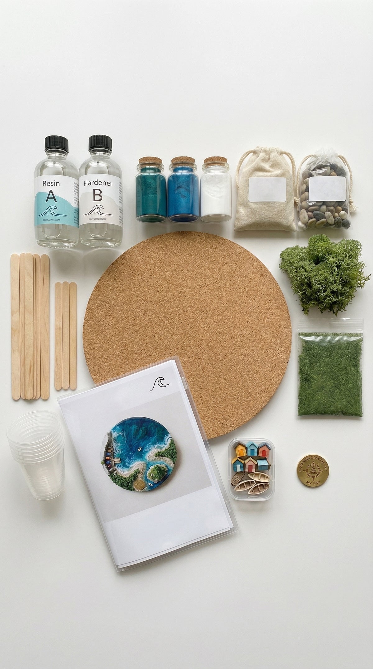 Virtual team building event, Ocean Resin Art Workshop - KraftStories