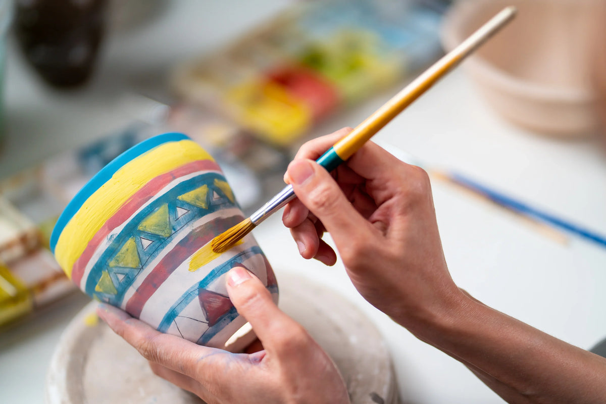 Air-dry clay pot crafting workshop - KraftStories