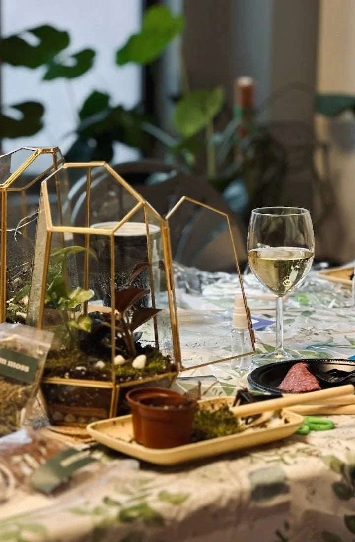 Arts and Craft Classes Irvine, Date Idea Irvine, Team Building activity in Irvine, Sip & Plant Terrarium Workshop in Irvine