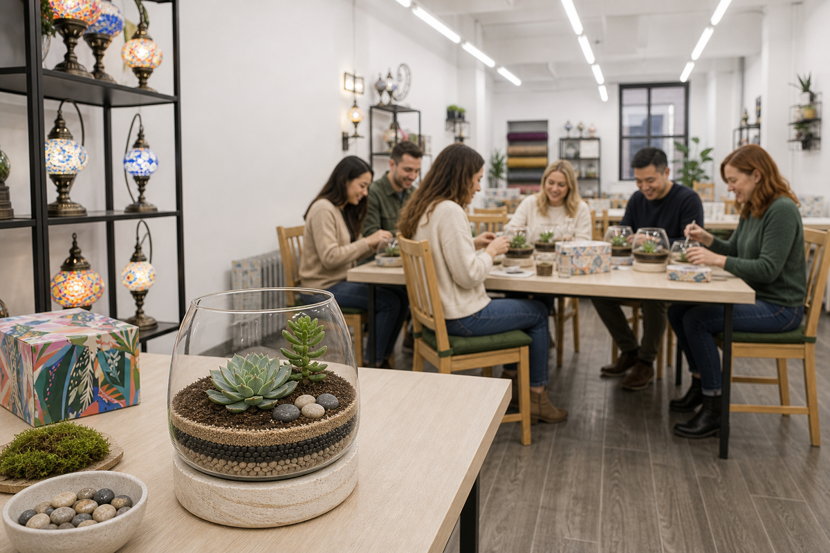Succulent Terrarium Workshop in NYC Midtown - KraftStories