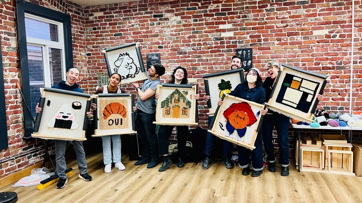 Tufting team building workshop at Kraft Stories Bay Area studio