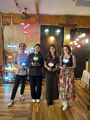 Turkish mosaic lamp workshop at SoMa studio in NYC