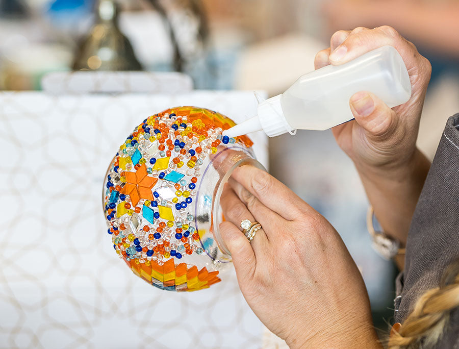 turkish mosaic lamp beads application