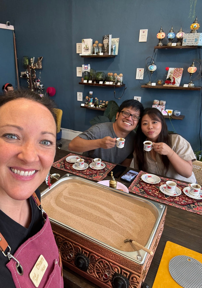 Relaxing activity honolulu, morning activity honolulu, coffee tasting honolulu, Hot Sand Turkish Coffee Workshop in Honolulu