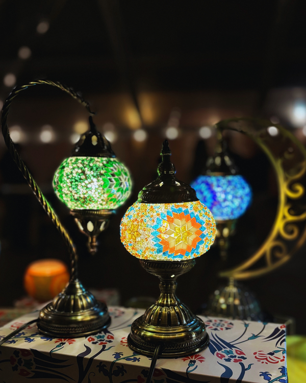 Mosaic lamp birthday celebration