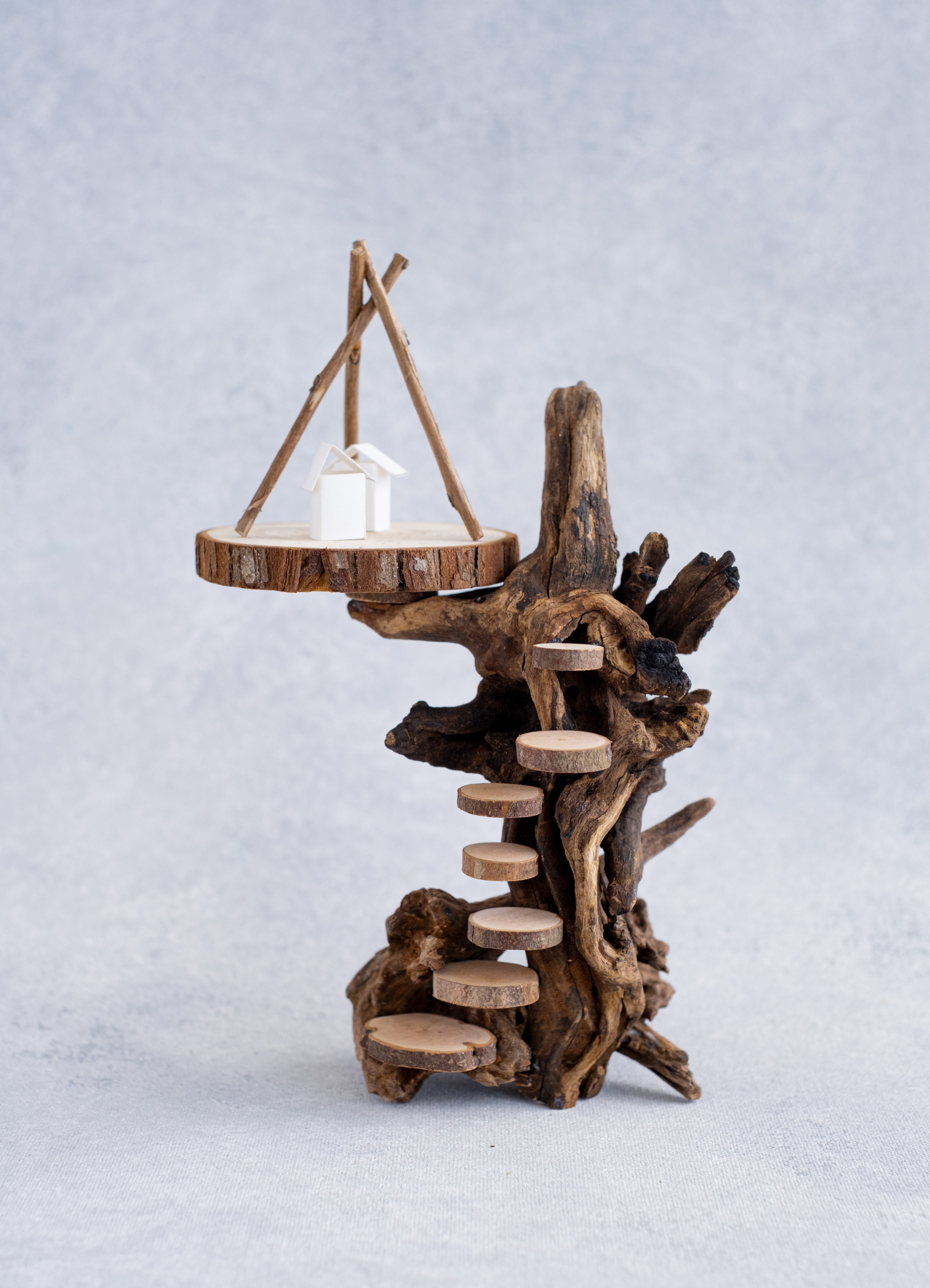 DIY Fairy House Kit for Adults - Create Miniature Worlds with Natural Driftwood