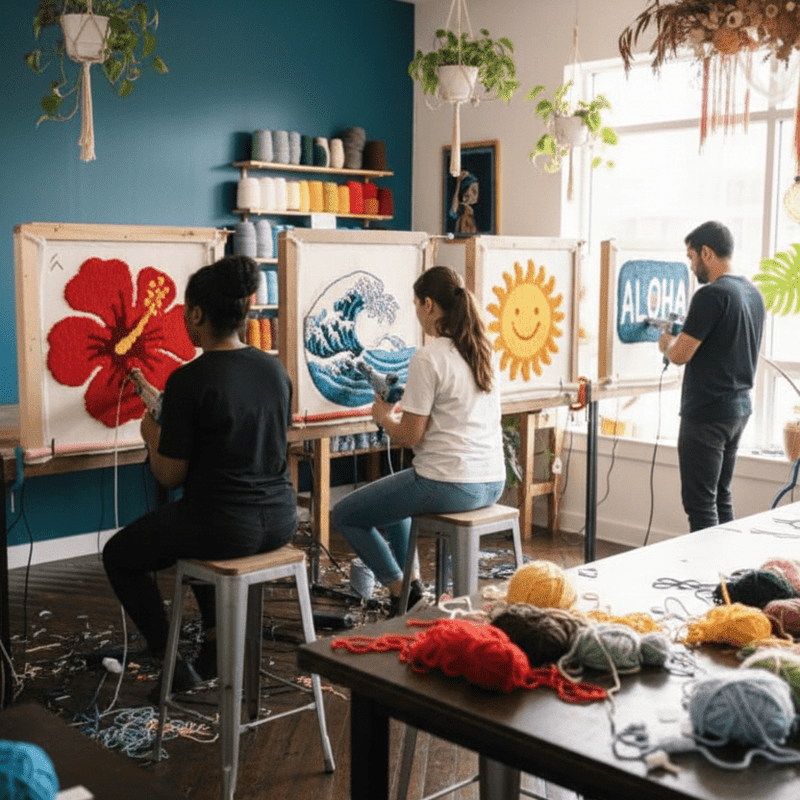 Custom Rug Tufting Workshop In Honolulu