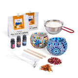 Soy Candle making kit with Turkish mosaic candle holders