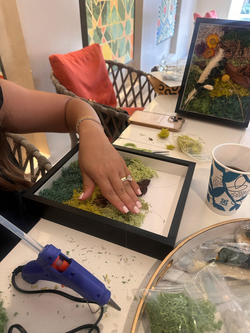 Arts and Craft Classes in Irvine, date, birthday, Team building activity Moss Wall Art Workshop in Irvine