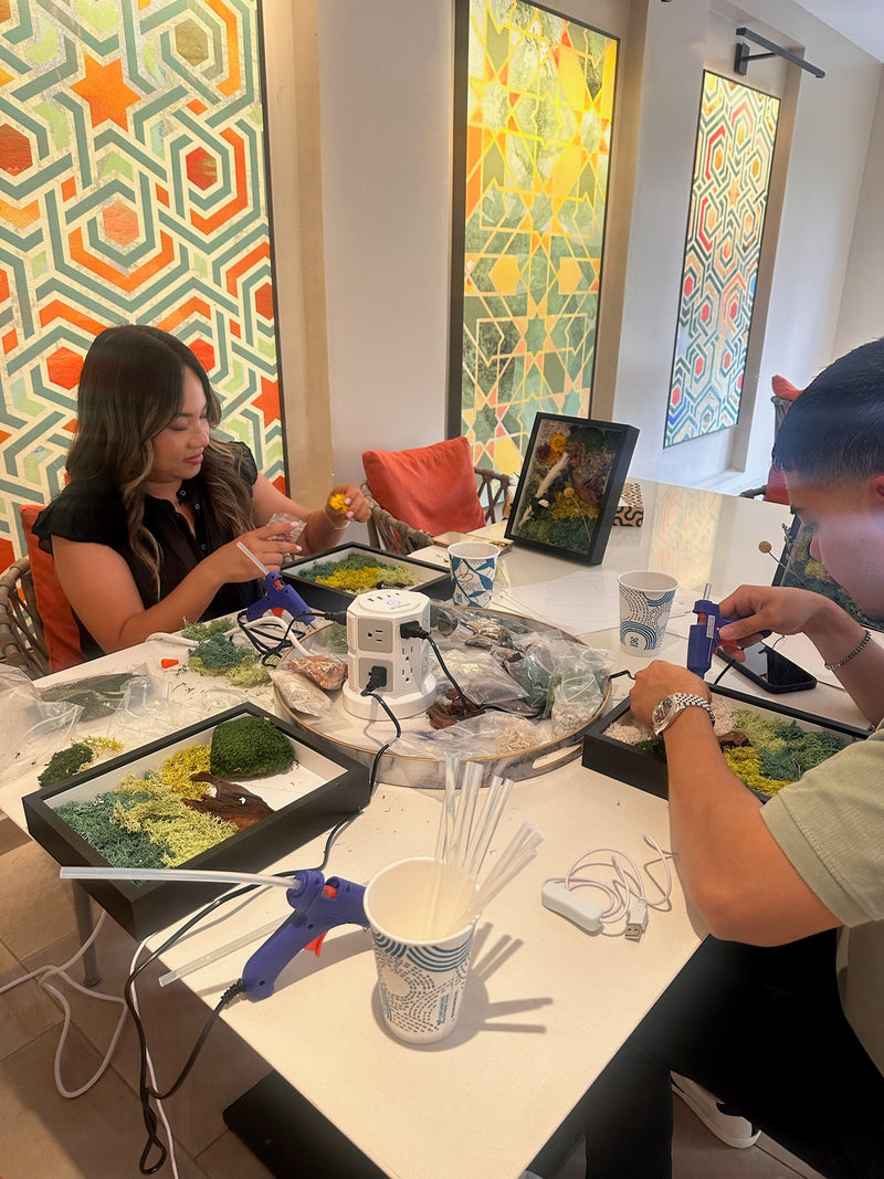 Arts and Craft Classes in Irvine, date, birthday, Team building activity Moss Wall Art Workshop in Irvine