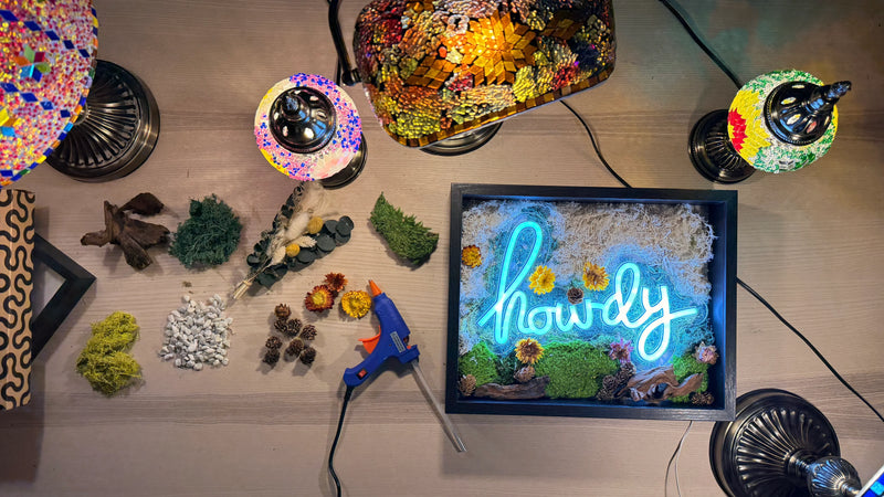 Neon & Moss Wall Art