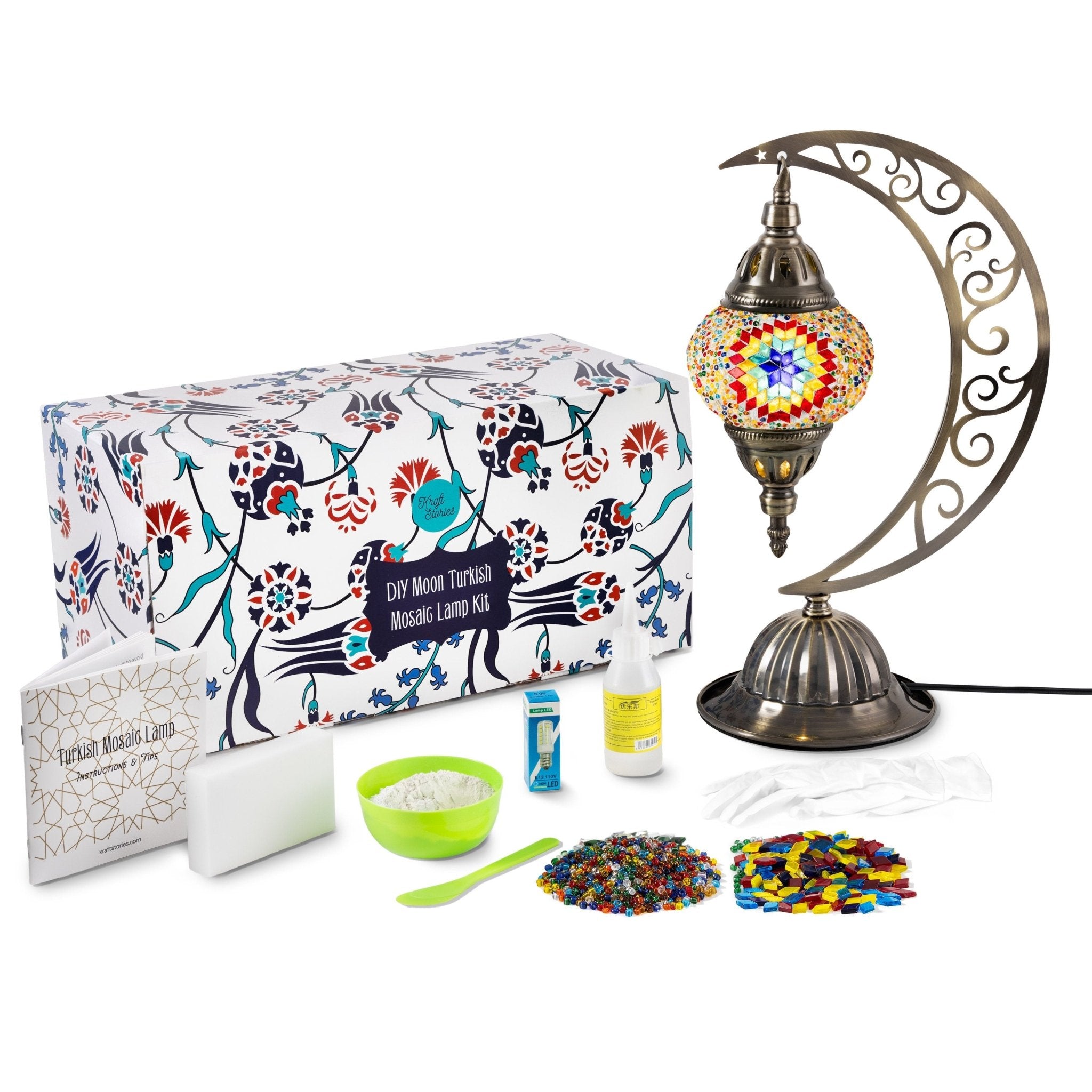 Mosaic Turkish Moon Lamp Kit, Wholesale Turkish Mosaic Lamp Kits | DIY Craft Supplies