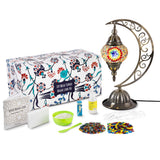 Colorful and vibrant mosaic lamp kit, perfect for creating a unique Turkish-inspired decor piece for the home, arts and crafts, corporate branded gifts, employee appreciation gifts, gifts under $100, or a thoughtful gift for grandma, Turkish Mosaic Lamp Kits.