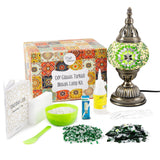 Colorful and ornate Turkish mosaic lamp kit, featuring intricate glass pieces and a decorative lamp base, promoting creativity and motor skill development, perfect for arts and crafts enthusiasts, Wholesale Turkish Mosaic Lamp Kits | DIY Craft Supplies.