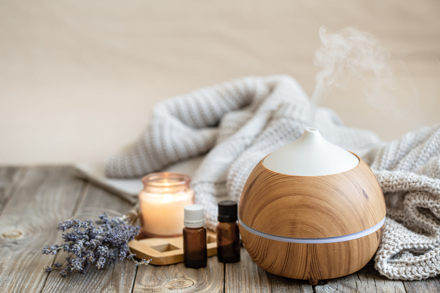 Guests sampling essential oil notes