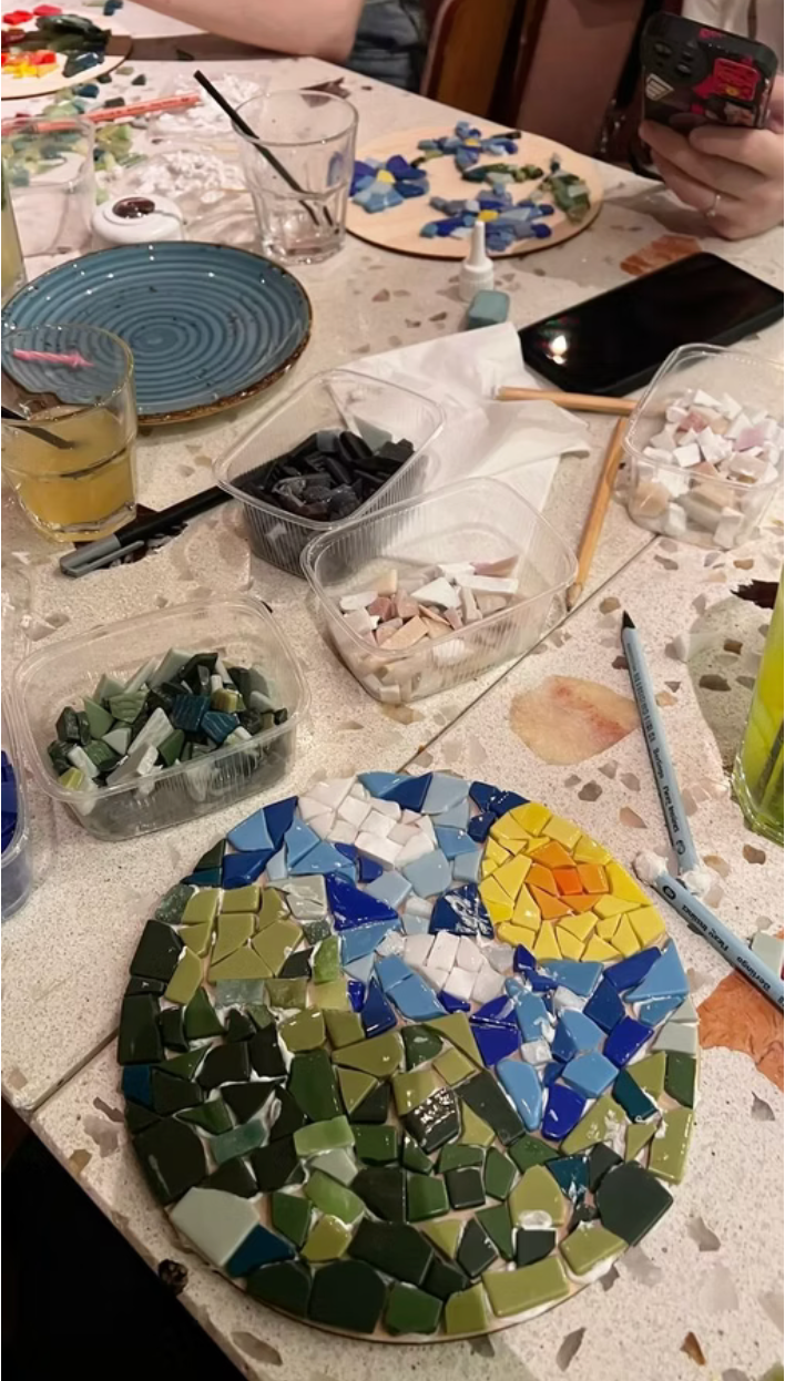 Glass mosaic artwork in progress