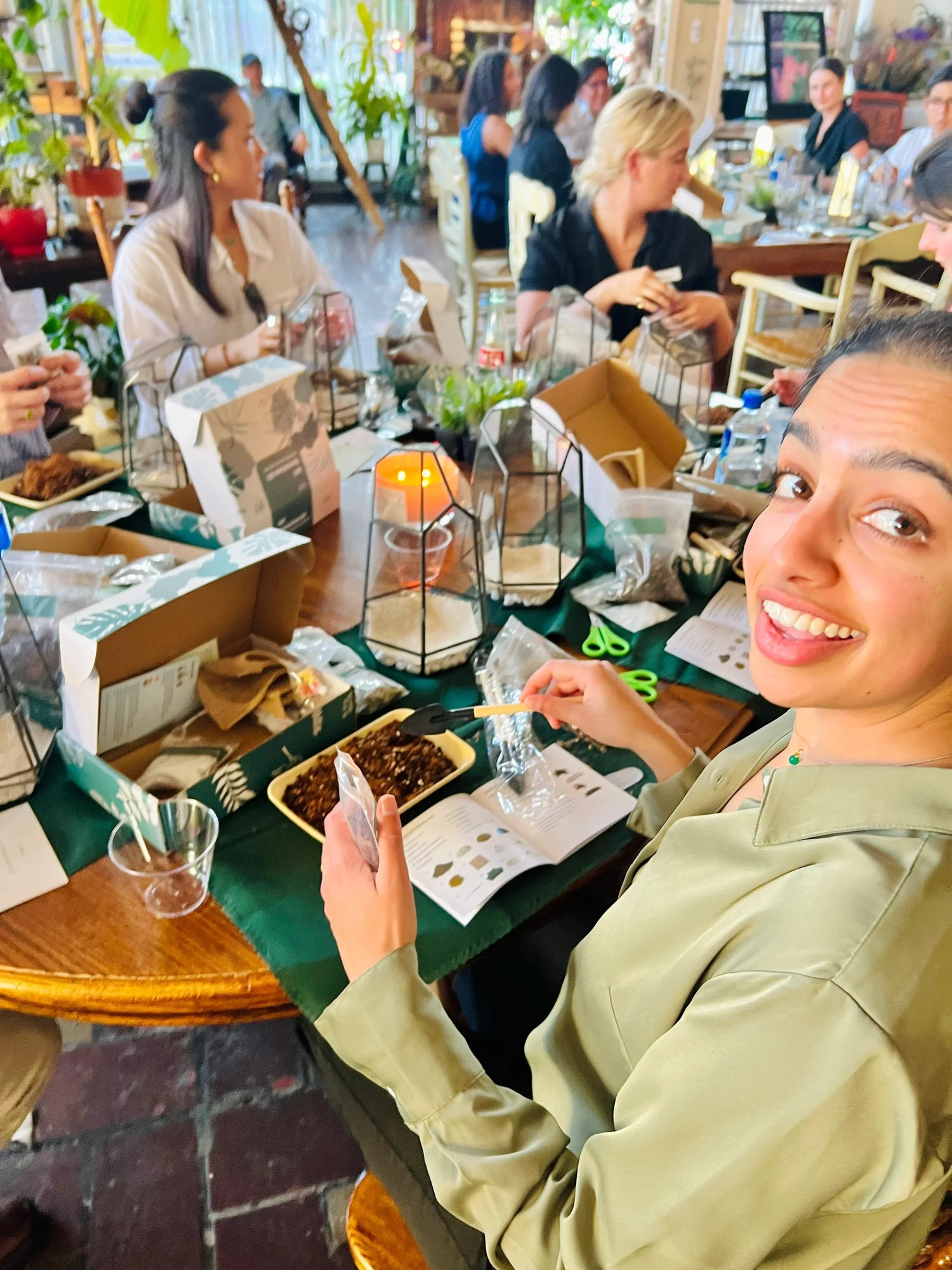 Arts & Craft Class NYC, birthday party activity, fancy date idea, team building nyc, Sip & Make a Terrarium - KraftStories