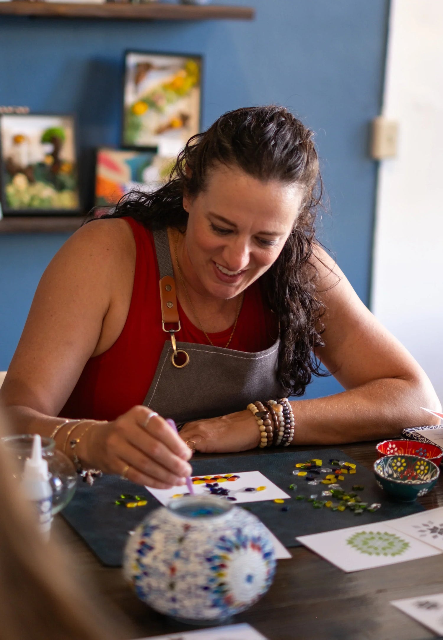 Arts & Craft Class, birthday party activity, date, team building, Turkish Mosaic Lamp Workshop Honolulu - KraftStories