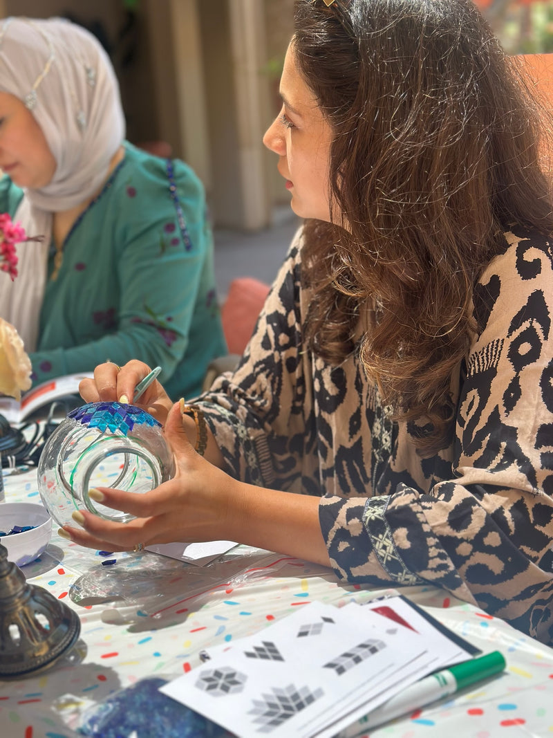 Arts and Craft Classes Irvine, Date idea, Birthday Activity, Team building activity, Turkish Mosaic Lamp Workshop In Irvine