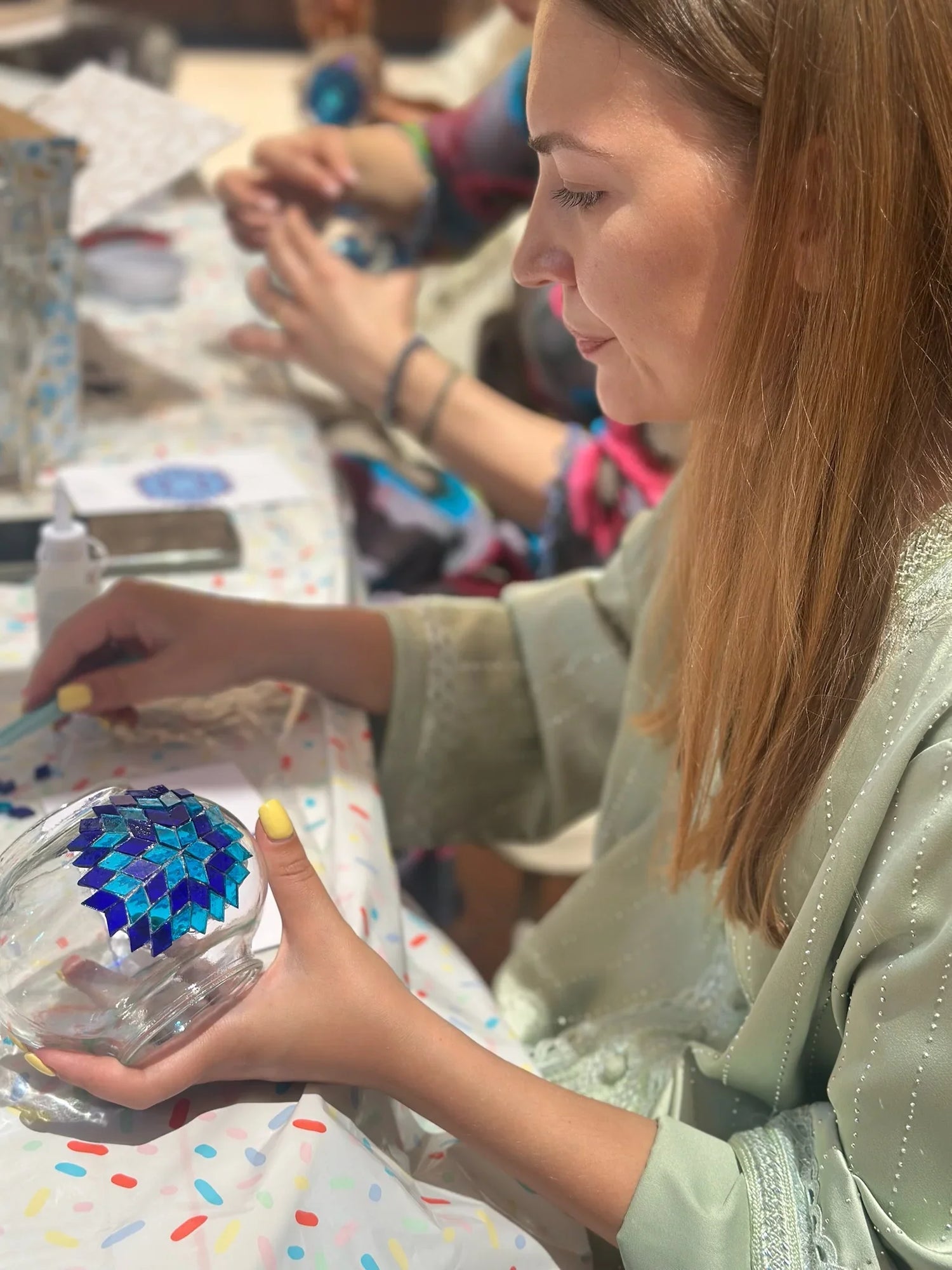 Arts and Craft Classes Irvine, Date idea, Birthday Activity, Team building activity, Turkish Mosaic Lamp Workshop In Irvine