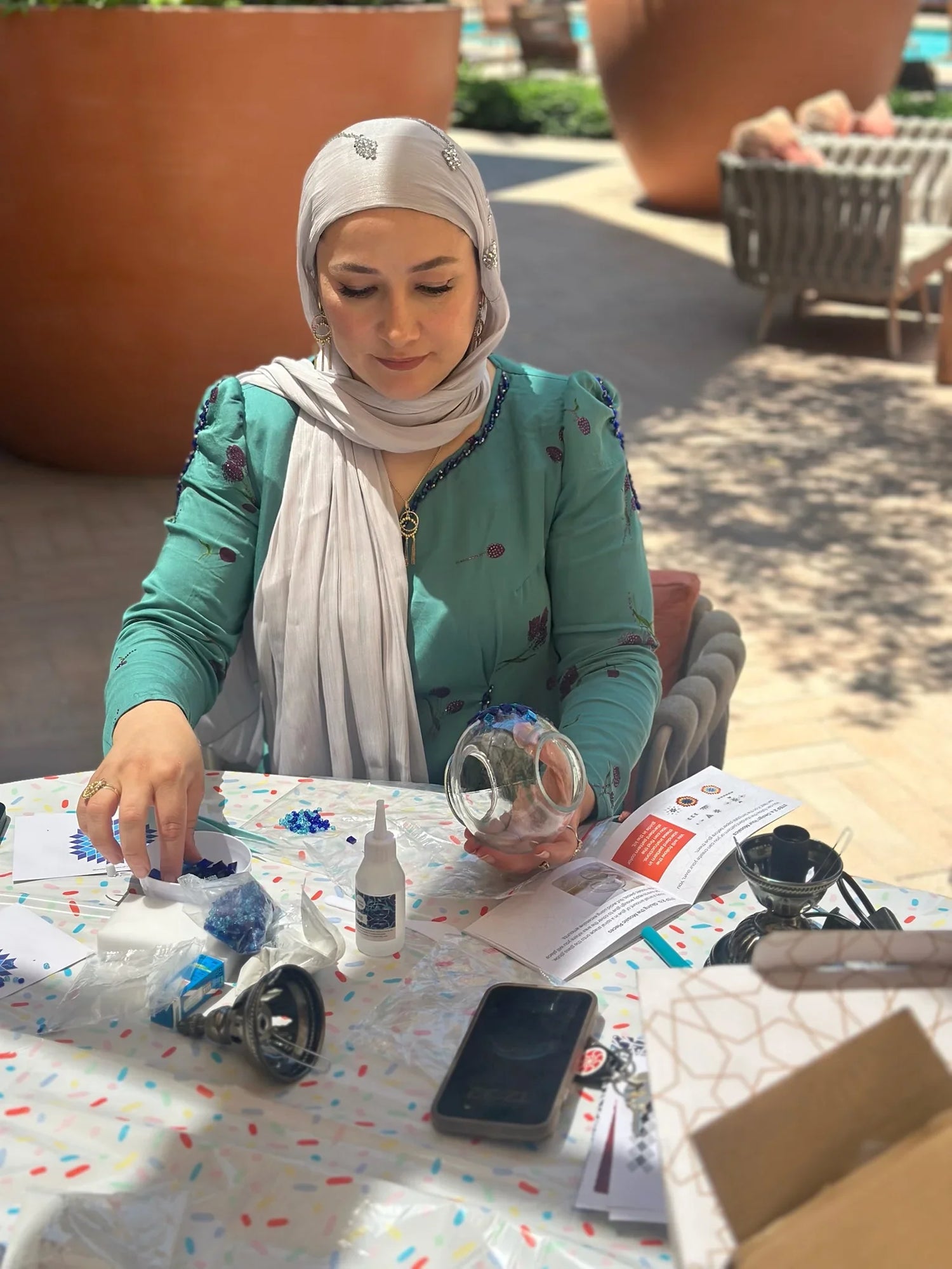 Arts and Craft Classes Irvine, Date idea, Birthday Activity, Team building activity, Turkish Mosaic Lamp Workshop In Irvine