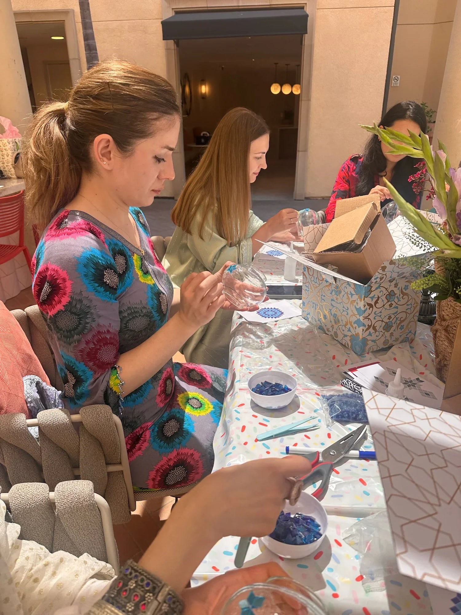 Arts and Craft Classes Irvine, Date idea, Birthday Activity, Team building activity, Turkish Mosaic Lamp Workshop In Irvine