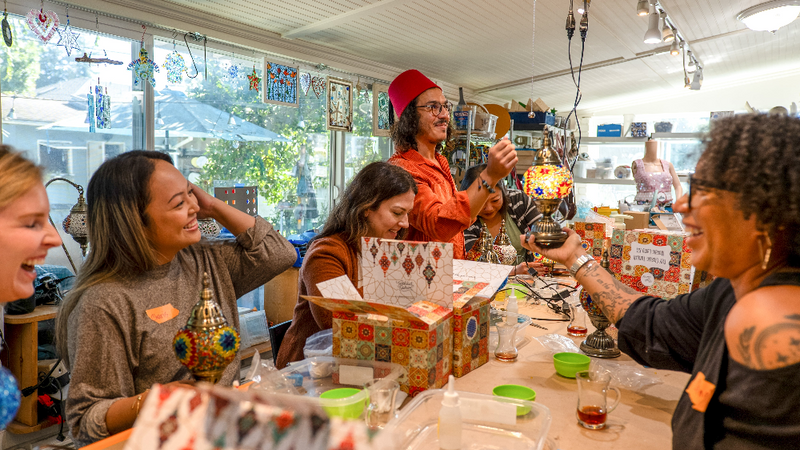 Turkish Mosaic Lamp workshop in San Francisco