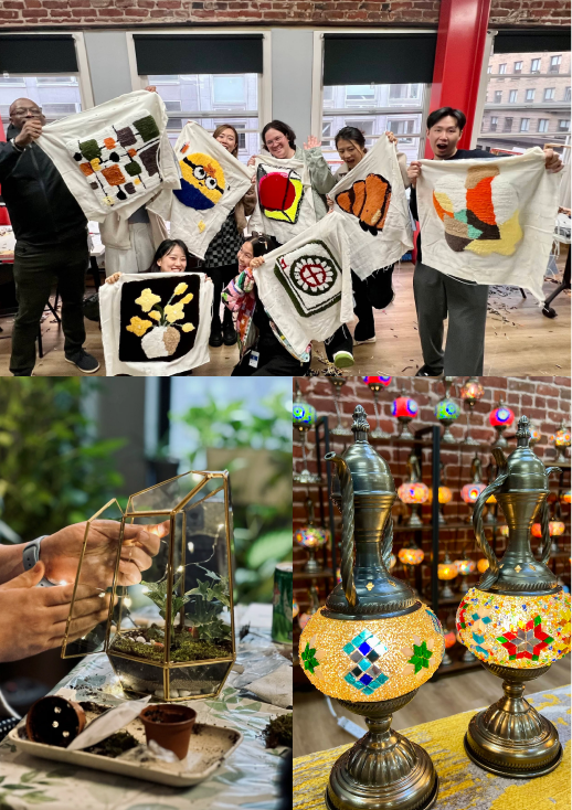 Three of the most popular birthday workshop experiences offered at KraftStories in New York City.
