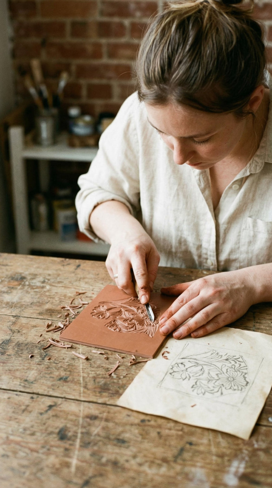block printing classes premade design