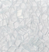 Clear glass mosaic tiles for crafts, featuring a diamond shape pattern.