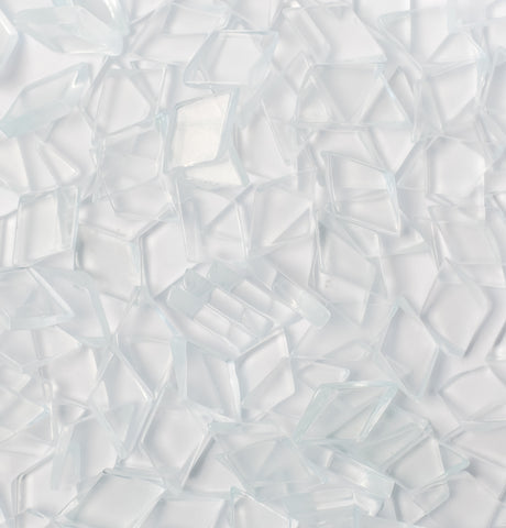 Clear Glass Mosaic Tiles for Crafts | Diamond Shape