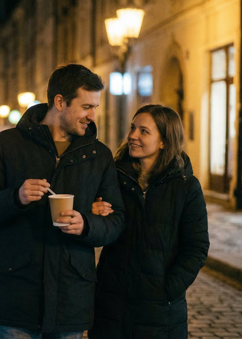 Finish with dessert or a walk, not more plans