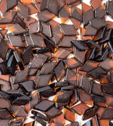 Dark brown glass mosaic tiles for crafts, featuring diamond shapes.