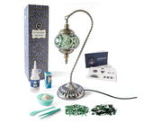 DIY Large Swan Turkish Mosaic Lamp Kit - A beautifully crafted mosaic lamp with intricate patterns and elegant bronze finishes, showcasing the historical significance of antique designs.