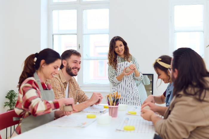 Scalable workshop format for large corporate office expansion events.