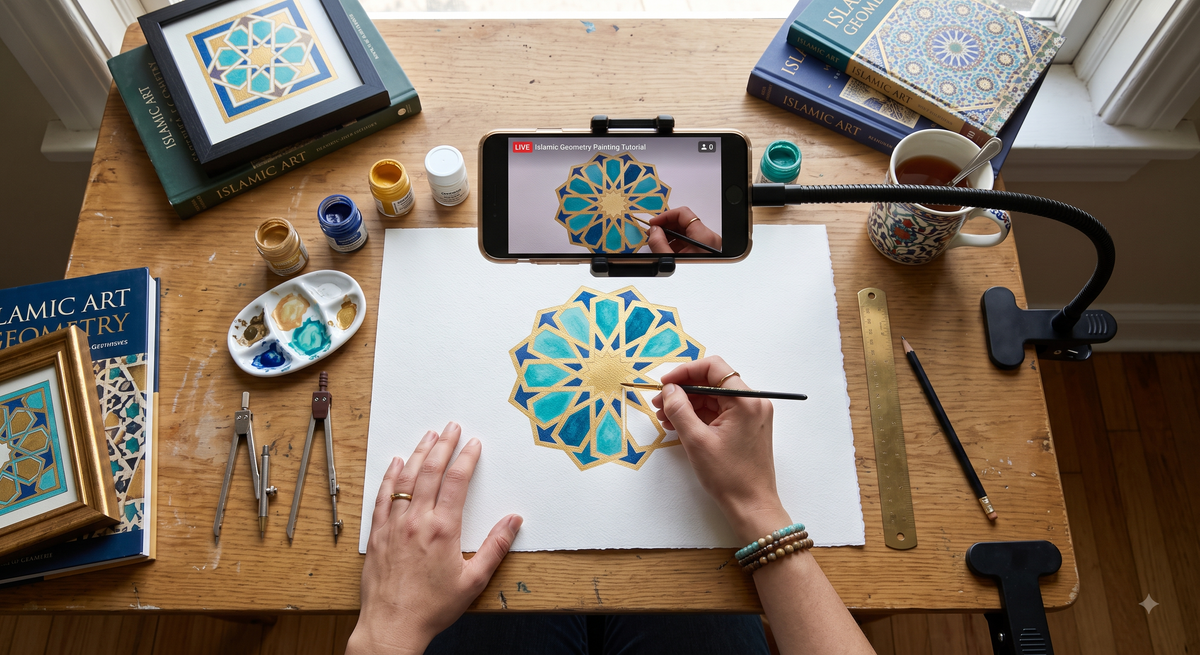 Sacred Islamic Geometry Painting