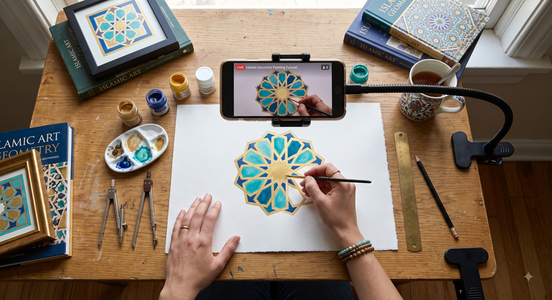 Sacred Islamic Geometry Painting