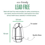 Airtight terrarium container with sleek geometric design, made with lead-free materials for safety and environmental protection.