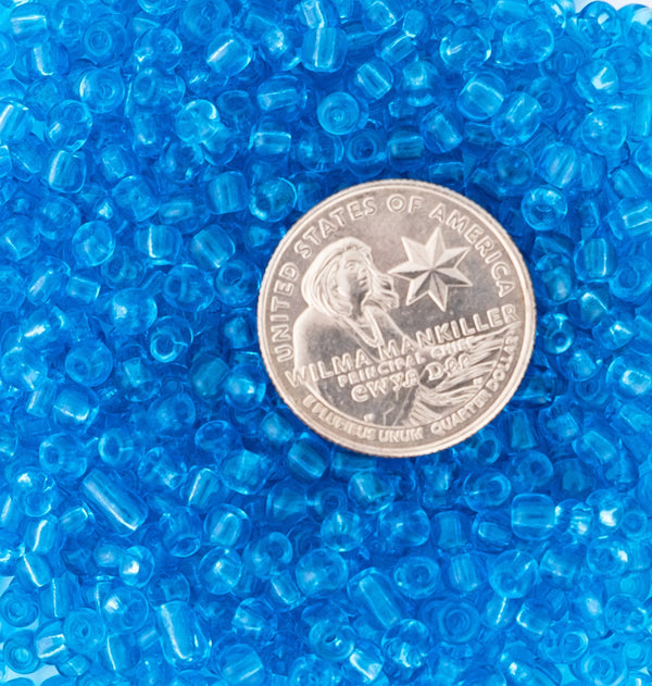 Bulk 1lb glass Barrel Seed Beads for DIY Crafts & Turkish Mosaic Lamps hover